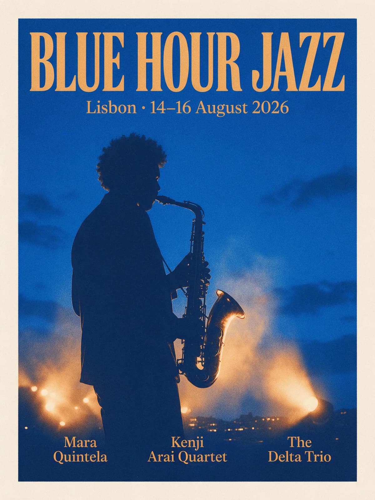 Festivalplakat mit exaktem Text