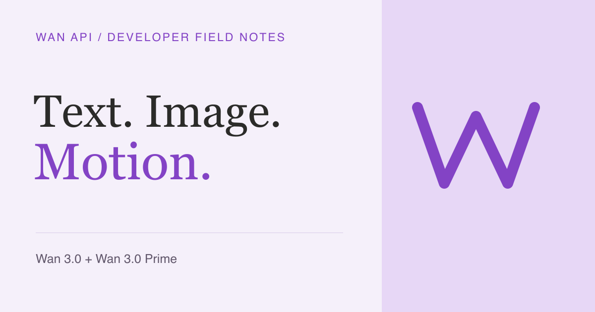 Independent video API platform for Wan and Seedance video models